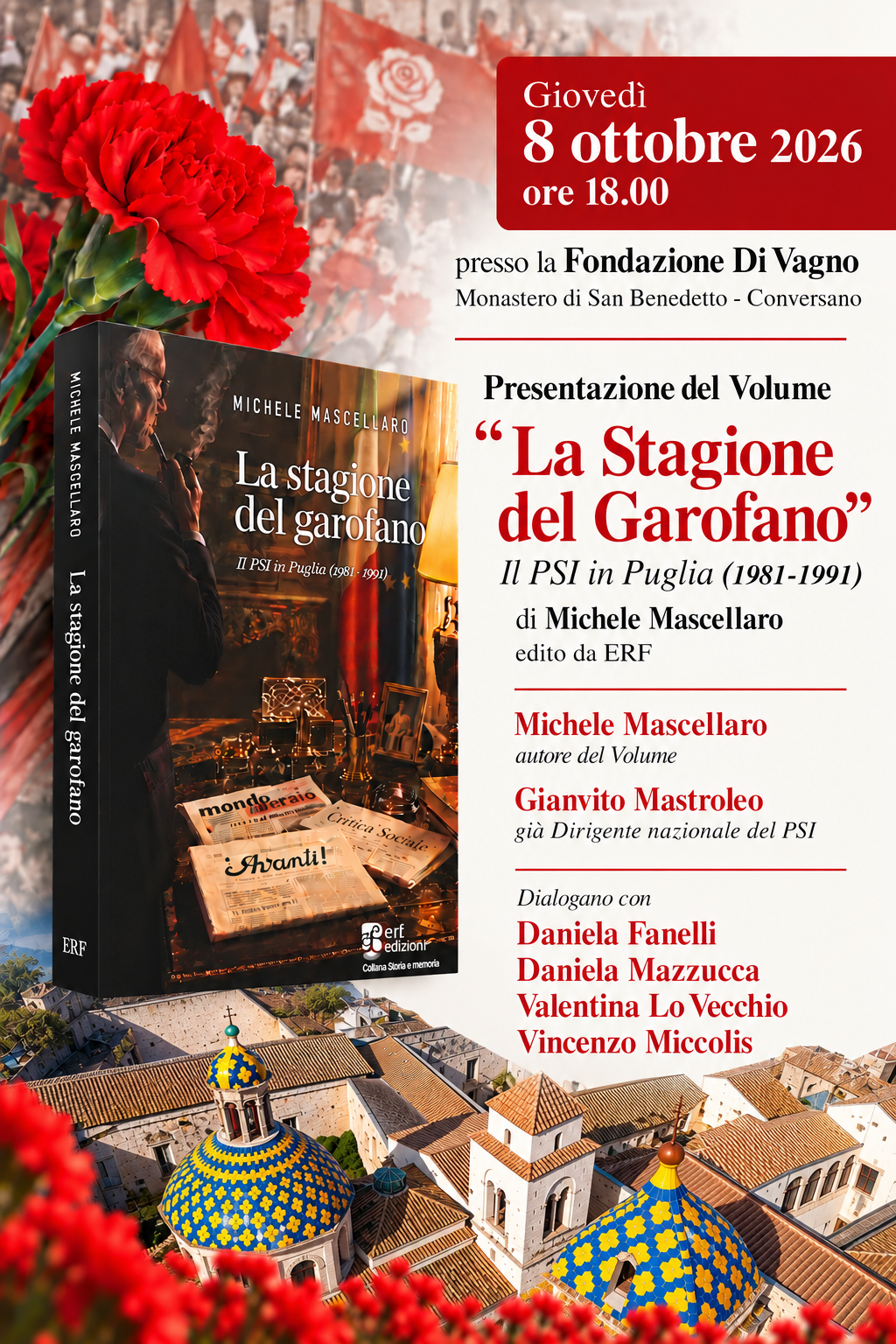 La Stagione del Garofano: presentazione del libro di Michele Mascellaro